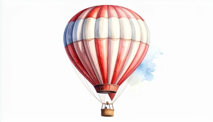 Obraz premium Hot air ballon isolated on white background