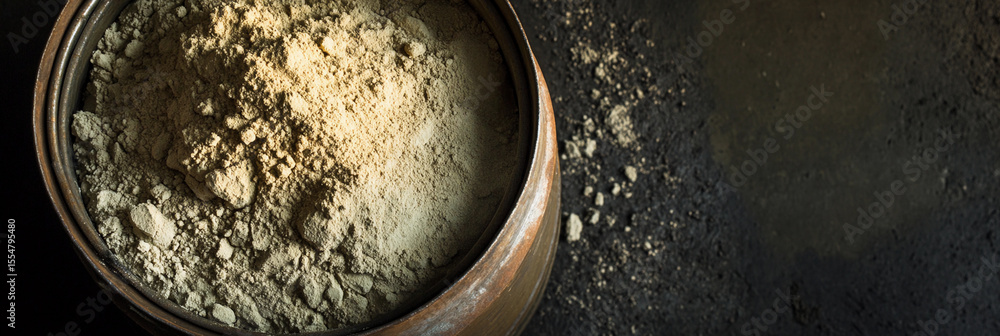 Poster High-quality uranium powder in a container Generative AI