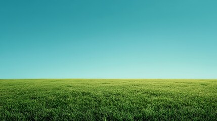 Fototapeta premium green field and blue sky