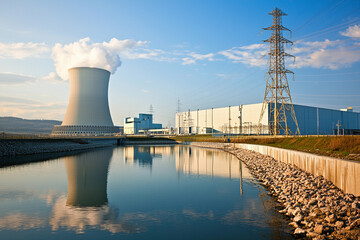 Fototapeta premium Unlocking mysteries of energy generation in a power plant Generative AI