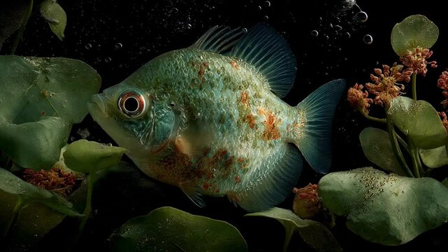 Spotted Sunfish in Aquatic Plants