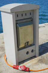 Harbor electrical terminal with power cable in Porec