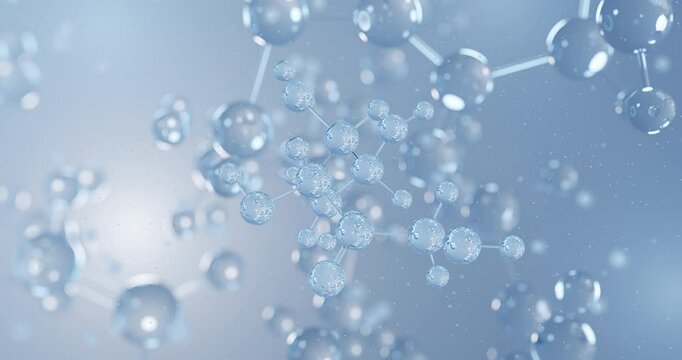 Psicose rotating 3D model of ketohexose monosaccharide, seamless looped video
