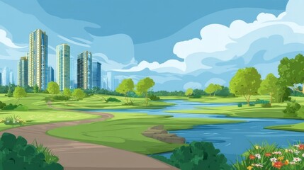 landscape with river