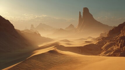 Naklejka premium sunrise in the mountains