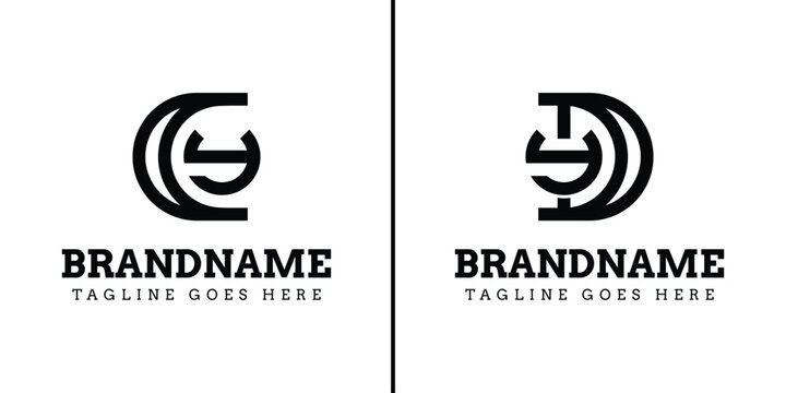 Letters CY and DY Monogram Logo, suitable for any brand with CY YC DY YD initials