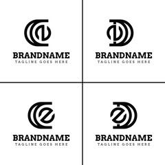 Letters CN CZ DN DZ Monogram Logo, for CN NC CZ ZC DN ND DZ ZD initials