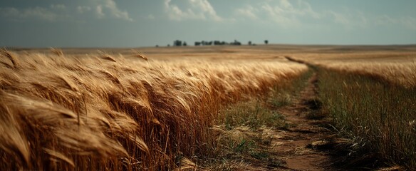Golden Wheat Field Path
