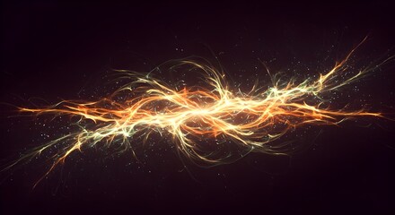 Abstract, Energy, Flow, Abstract Golden Energy Flow