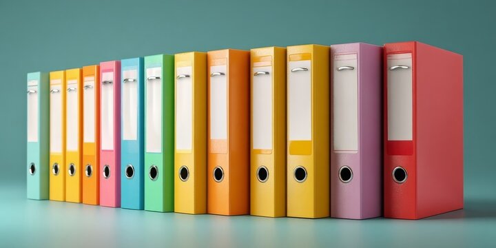 colorful office folders