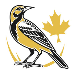 Happy Canada Day 2025 Celebration with Maple Leaf and Fireworks Illustration