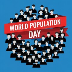 Celebrating World Population Day A Diverse Crowd United Under a Banner of Global Awareness and Demographic Significance