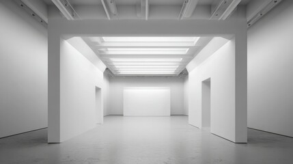 Fototapeta premium empty white corridor
