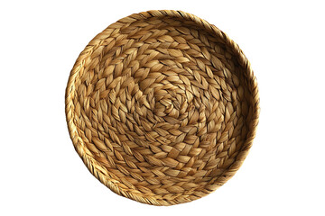 Obraz premium straw plate isolated on transparent background. 