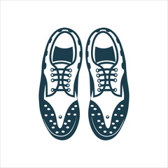 Golf Shoes Icon, Spikeless Cleat Outline, Top View Golf Shoes Spikeless Top down cleat outline