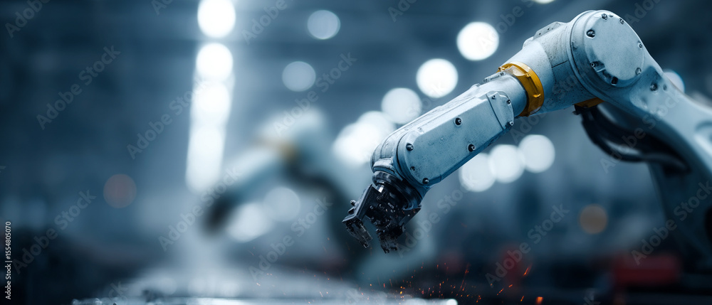 Poster robotic arm automation factory technology industry production manufacturing robotic arm automation m