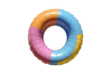 Swimming ring isolated on transparent background.
