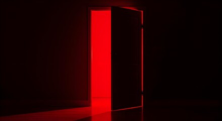 Red light, Open door, Doorway, Red Light Through Open Doorway
