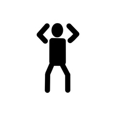 Surprised Person Icon – Reaction, Confusion or Pose Pictogram・驚く人物のアイコン｜リアクション・困惑・ポーズを表すピクトグラム