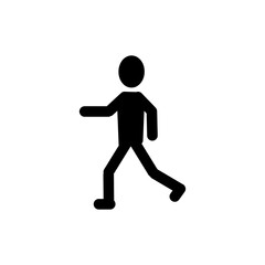 歩く人物のアイコン（横向き）｜移動・進行方向を示すシンプルなシルエット
Walking Person Icon – Side View Silhouette for Movement or Direction