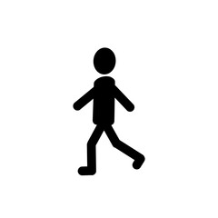 歩く人物のアイコン（横向き）｜移動・日常・行動のピクトグラム
Walking Person Icon – Side View Silhouette for Movement and Daily Activity