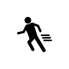 速く走る人物アイコン｜スピード・緊急・アクションのピクトグラム
Fast Running Person Icon – Speed, Urgency, and Action Symbol

