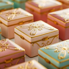 Pastel Intricate Designs Miniature Drawers with wallpaper
