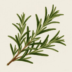 Guardian Fragrant Spikes Auspicious plants Rosemary isolated watercolor vector illustration svg