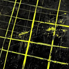 Bold Black and Neon Yellow Grid Pattern for Graphic Design