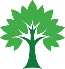 Neem Tree Illustration – Editable Vector of Natural Medicinal Plant