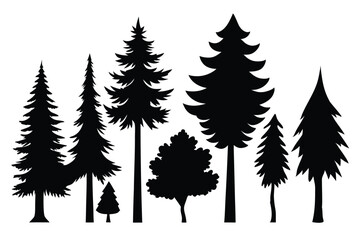 Obraz premium silhouettes of trees