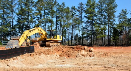 excavator at work