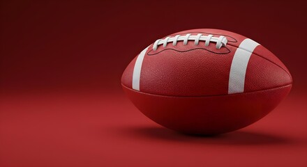 American football, Football, Rugby ball, Red American Football on Red Background