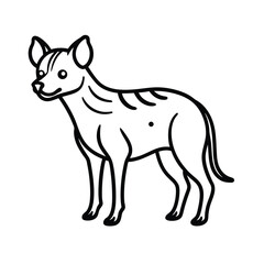 vector illustration of a hyena