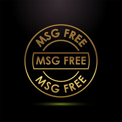 MSG free icon design illustration, Msg label sign for web and app in gold color style