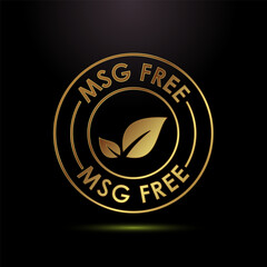MSG free icon design illustration, Msg label sign for web and app in gold color style