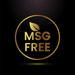 MSG free icon design illustration, Msg label sign for web and app in gold color style