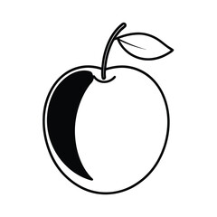 Marion plum fruit vector illustration