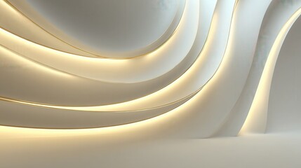 Venetian plaster background with soft symmetric curved line, 3d rendering illustration of abstract futuristic Venetian plaster subtle minimal simple interior space design with.