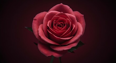 Fototapeta premium Rose, Red rose, Single rose, Single Red Rose Close-up