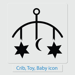 Crib, Toy, Baby icon, 