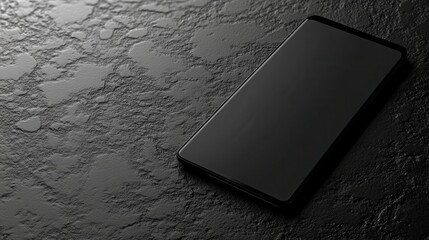 Modern Smartphone on Textured Surface with Soft Light Reflection