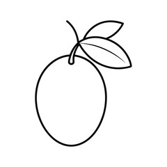 vector illustration of an olive fruit