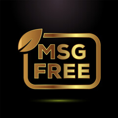 MSG free icon design illustration, Msg label sign for web and app in gold color style