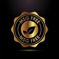 MSG free icon design illustration, Msg label sign for web and app in gold color style