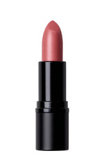 Fototapeta premium A vibrant, sparkly lipstick in a sleek black casing, showcasing a shimmering shade perfect for glamorous looks. Png, Transparent background.