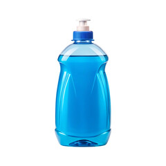 Blue dish soap isolated on transparent background.