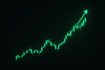 Financial graph shows growth and profit with increasing revenue and income, analysis and report of investment success, planning and calculating datum on accounting machine chart for business