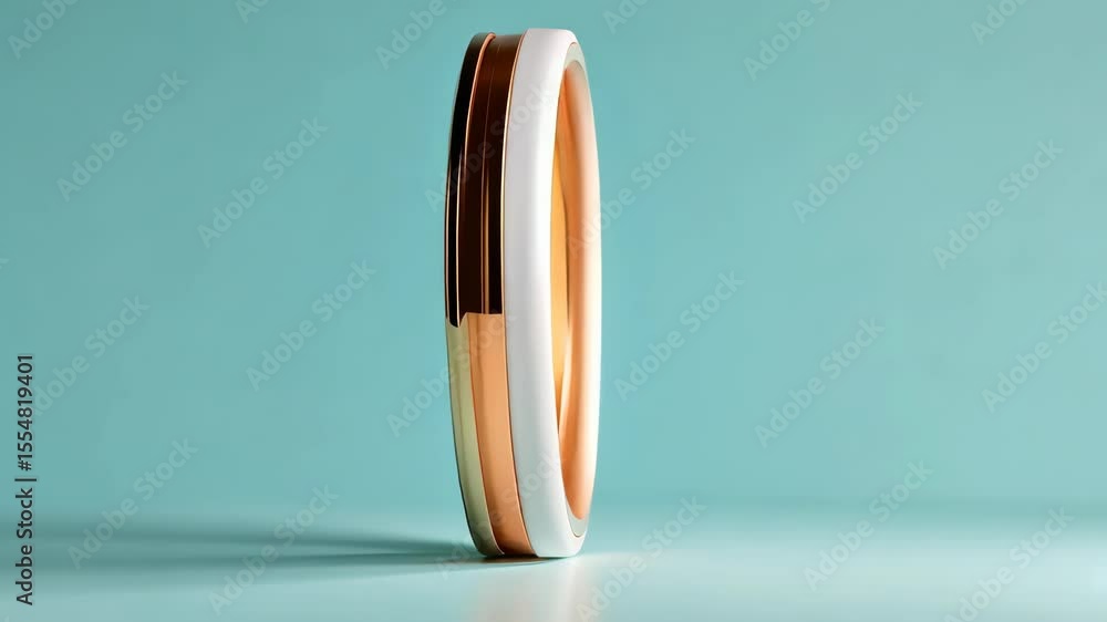 Poster a minimalist design featuring a circular shape on a soft turquoise backdrop, ideal for modern art pr