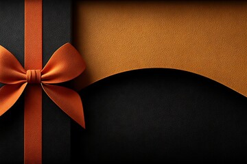 Orange and black gift voucher design with cool, modern feel